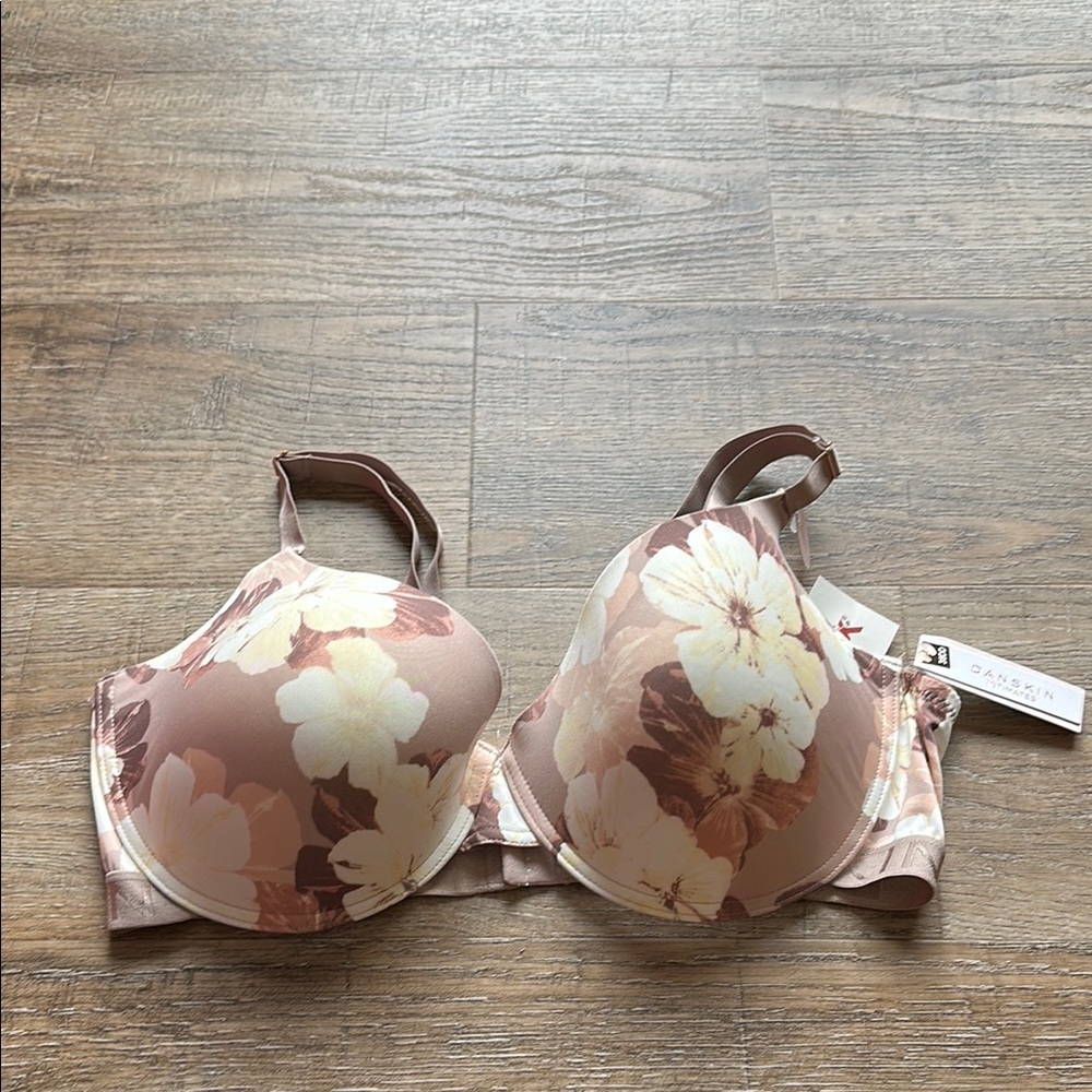 Danskin Floral Bra - Tan and Cream